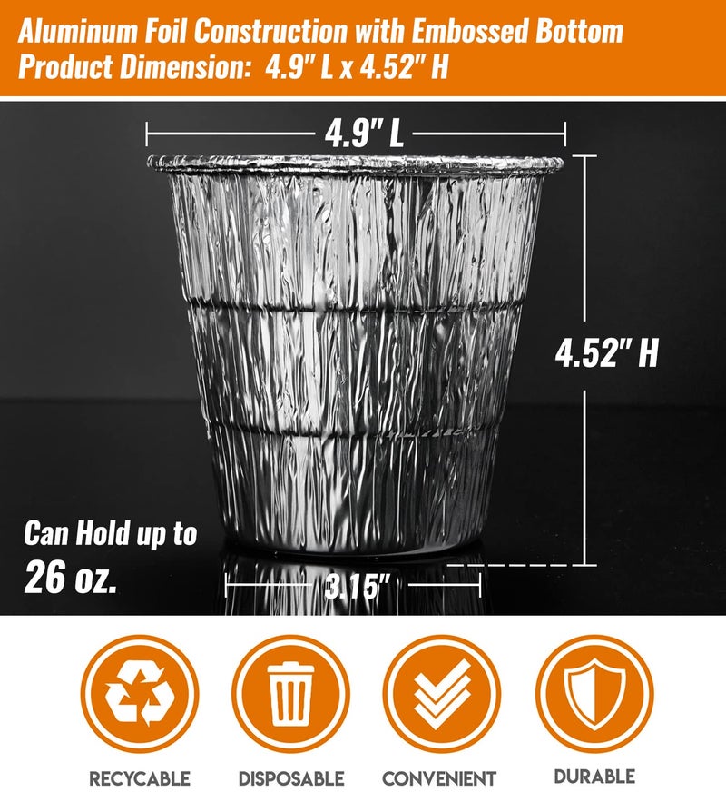 NUPICK 35 Pack BAC407 Grease Bucket Liner Compatible for Traeger Pro Series 575/780, 22/34 Series, Ironwood 650/885 Grills, Grill Accessories for Traeger, 4.9"" x 4.5"" - Image 3
